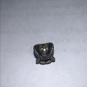 Pandora '21' Heart Charm with Rope Detailing